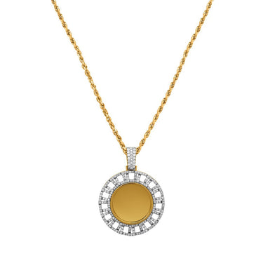 14k Yellow Gold Diamond Memory Pendant 2.15 Ctw